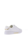 Tommy Hilfiger Womens Leather Metallic trim Court Trainers, White