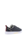 Tommy Hilfiger Womens Leather Metallic Trim Trainers, Space Blue