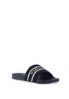 Tommy Hilfiger Womens Webbing Pool Sliders, Navy