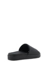 Tommy Hilfiger Womens Monogram Platform Pool Sliders, Black