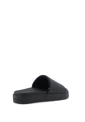 Tommy Hilfiger Womens Monogram Platform Pool Sliders, Black