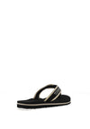 Tommy Hilfiger Womens Monotype Webbing Flip Flop Sandals, Black