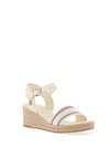 Tommy Hilfiger Womens Shirting Trim Wedge Sandals, Shirting Calico