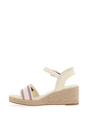 Tommy Hilfiger Womens Shirting Trim Wedge Sandals, Shirting Calico