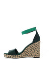 Tommy Hilfiger Womens Colourful Satin High Wedge Sandals, Hunter