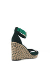 Tommy Hilfiger Womens Colourful Satin High Wedge Sandals, Hunter
