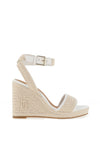 Tommy Hilfiger Womens Monogram Rope High Wedge Sandals, White