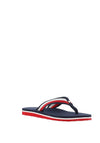 Tommy Hilfiger Womens Corporate Beach Flip Flop Sandals, Red White & Space Blue