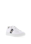 Tommy Hilfiger Womens Webbing Leather Court Trainers, White