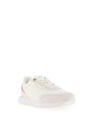 Tommy Hilfiger Womens Leather Essential Trainers, White & Breezy Blue