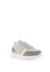 Tommy Hilfiger Womens Leather Fashion Trainers, Universal Grey