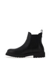 Tommy Hilfiger Leather Cleated Chelsea Boots, Black