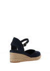 Tommy Hilfiger Womens Canvas Mid Wedge Espadrille Sandals, Navy
