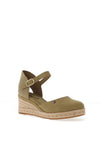 Tommy Hilfiger Womens Canvas Mid Wedge Espadrille Sandals, Green