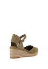 Tommy Hilfiger Womens Canvas Mid Wedge Espadrille Sandals, Green