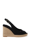 Tommy Hilfiger Womens Hemp Slingback Wedge Espadrilles, Black