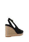 Tommy Hilfiger Womens Hemp Slingback Wedge Espadrilles, Black