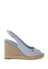 Tommy Hilfiger Womens Hemp Slingback Wedge Espadrilles, Blue