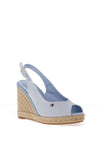 Tommy Hilfiger Womens Hemp Slingback Wedge Espadrilles, Blue