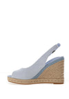 Tommy Hilfiger Womens Hemp Slingback Wedge Espadrilles, Blue