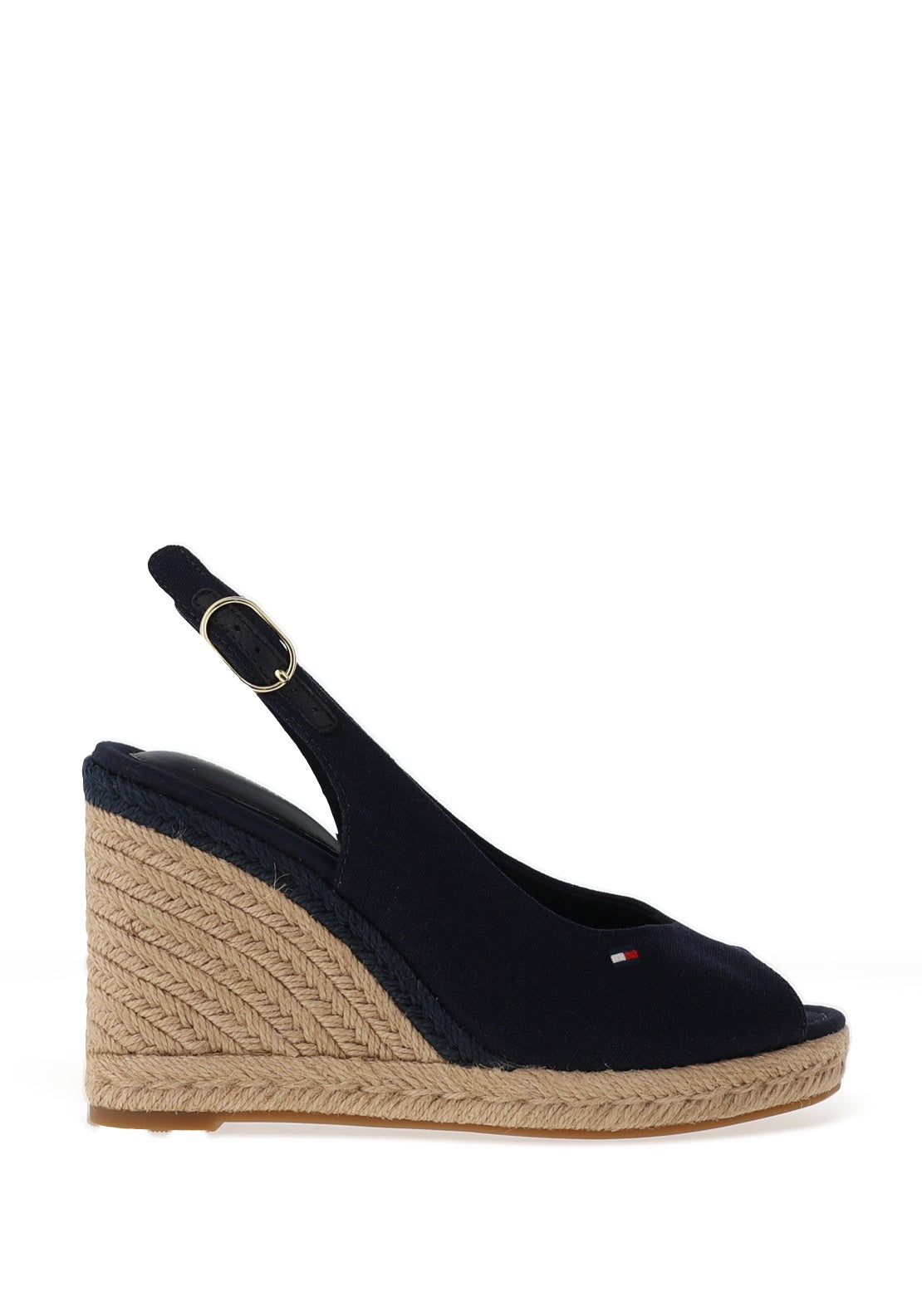 Tommy Hilfiger Womens Hemp Slingback Wedge Espadrilles, Navy