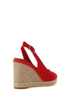 Tommy Hilfiger Womens Hemp Slingback Wedge Espadrilles, Red