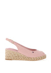 Tommy Hilfiger Womens Slingback Mid Wedge Espadrilles, Pink