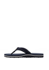 Tommy Hilfiger Womens Webbing Tonal Logo Flip Flop, Navy