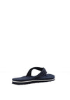 Tommy Hilfiger Womens Webbing Tonal Logo Flip Flop, Navy