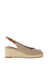 Tommy Hilfiger Womens Canvas Slingback Wedge Espadrille Sandals, Beige