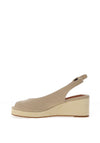 Tommy Hilfiger Womens Canvas Slingback Wedge Espadrille Sandals, Beige