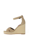 Tommy Hilfiger Womens Canvas Wedge Espadrille Sandals, Beige