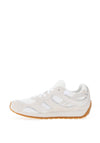 Tommy Hilfiger Womens Chic Suede Retro Trainers, White & Silver