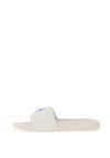 Tommy Hilfiger Womens Logo Embroidery Canvas Pool Sliders, Off White