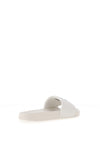 Tommy Hilfiger Womens Logo Embroidery Canvas Pool Sliders, Off White