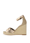 Tommy Hilfiger Womens Metallic Wedge Espadrille Sandals, Gold