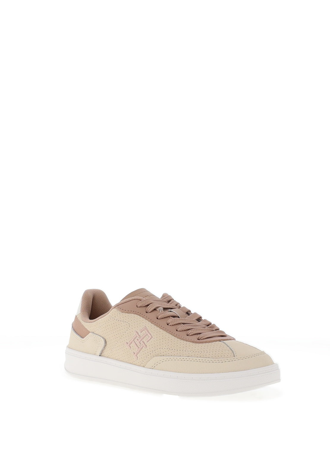 Tommy Hilfiger Leather Colour Block Trainers, Beige