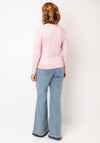 Tommy Hilfiger Womens V-Neck Jersey Stitch Sweater, Pink