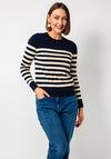 Tommy Hilfiger Striped Knit Sweater, Navy and Beige