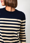 Tommy Hilfiger Striped Knit Sweater, Navy and Beige
