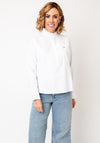 Tommy Hilfiger Womens Oxford Ruffle Shirt, White