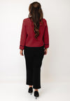 Tommy Hilfiger Ribbed Button Up Cardigan, Red and Navy