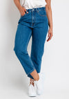 Tommy Jeans Womens Harper High Rise Straight Jeans, Blue Denim