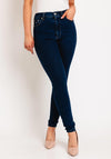 Tommy Jeans Womens Sylvia High Rise Super Skinny Jeans, Dark Wash Denim