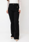 Tommy Hilfiger Womens Bootcut Jeans, Black