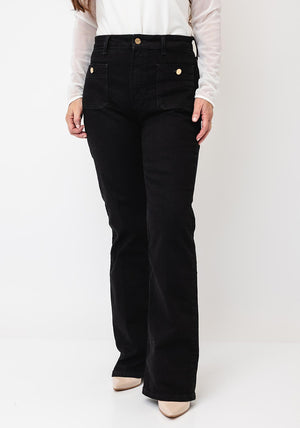 Tommy Hilfiger Womens Bootcut Jeans, Black