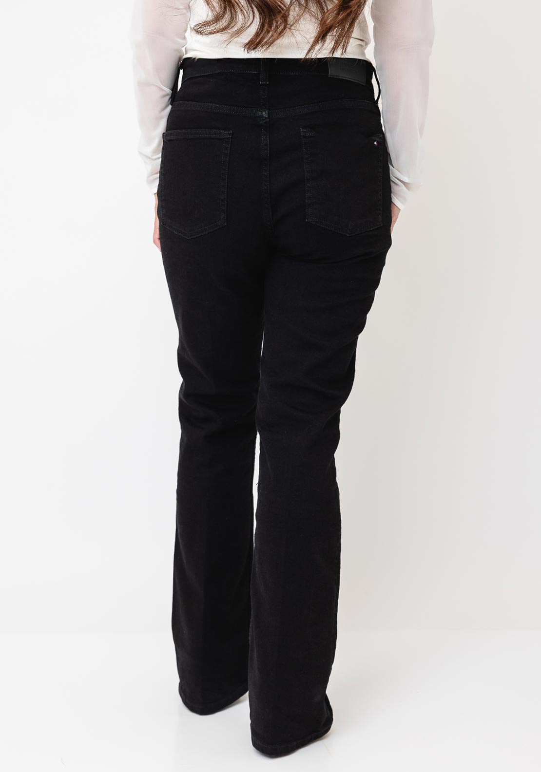 Tommy Hilfiger Womens Bootcut Jeans, Black