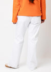 Tommy Hilfiger Womens Mid Rise Flared Jeans, White