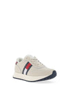 Tommy Jeans Womens Retro Flag Trainers, Stone
