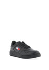 Tommy Jeans Womens Leather Retro Basketball Trainers, Black